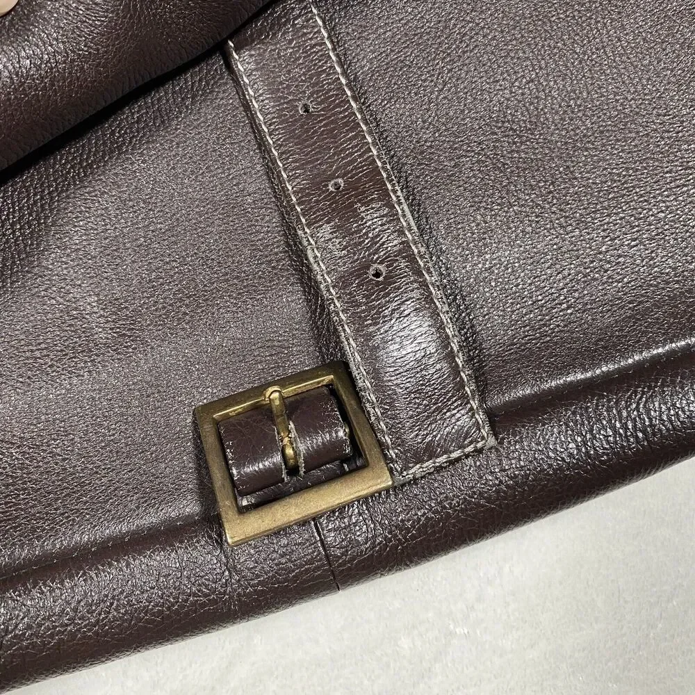 Marruecos Columbian Leather Messenger Bag Laptop Bag Hand Crafted Brown Pebbled